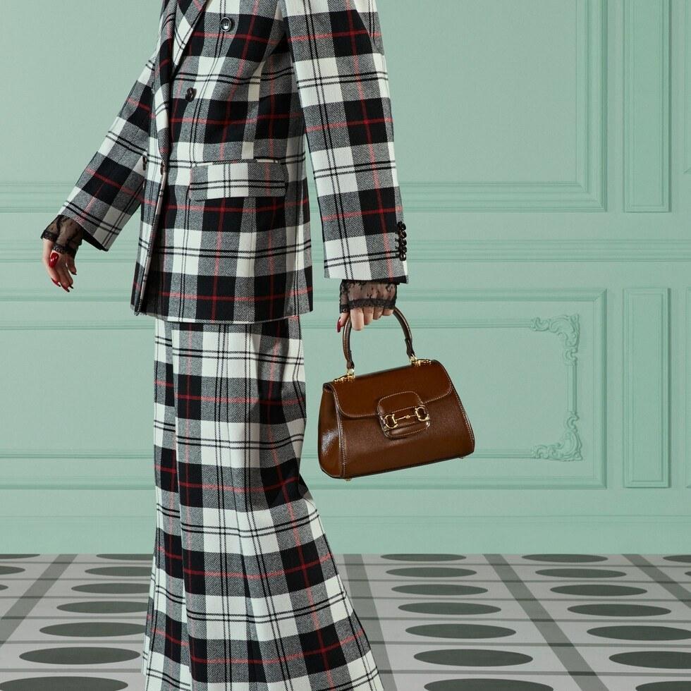 グッチ GUCCI ホースビット 1955 ミニバッグ タンレザー ハンドバッグ703848 AAA7G 2361