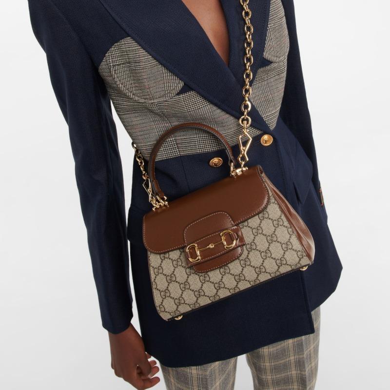 グッチ GUCCI ホースビット 1955 ミニバッグ タンレザー ハンドバッグ 703848 9AAAJ 8563