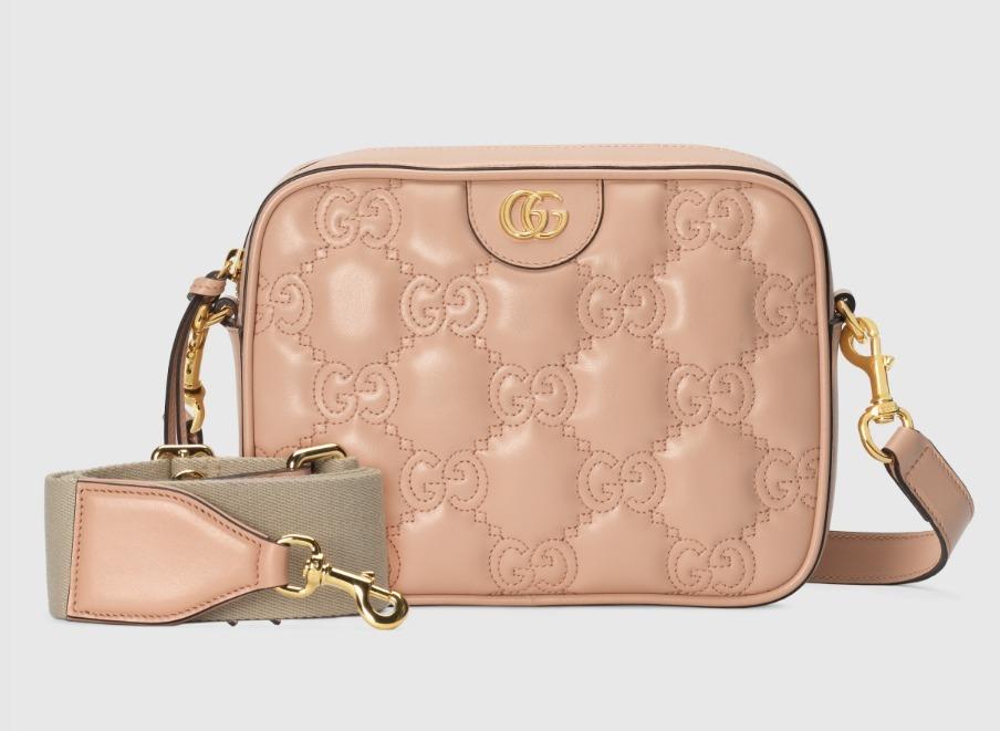 グッチ GUCCI ブラック レザー GG マトラッセ スモール バッグ 702234 UM8HG 5943