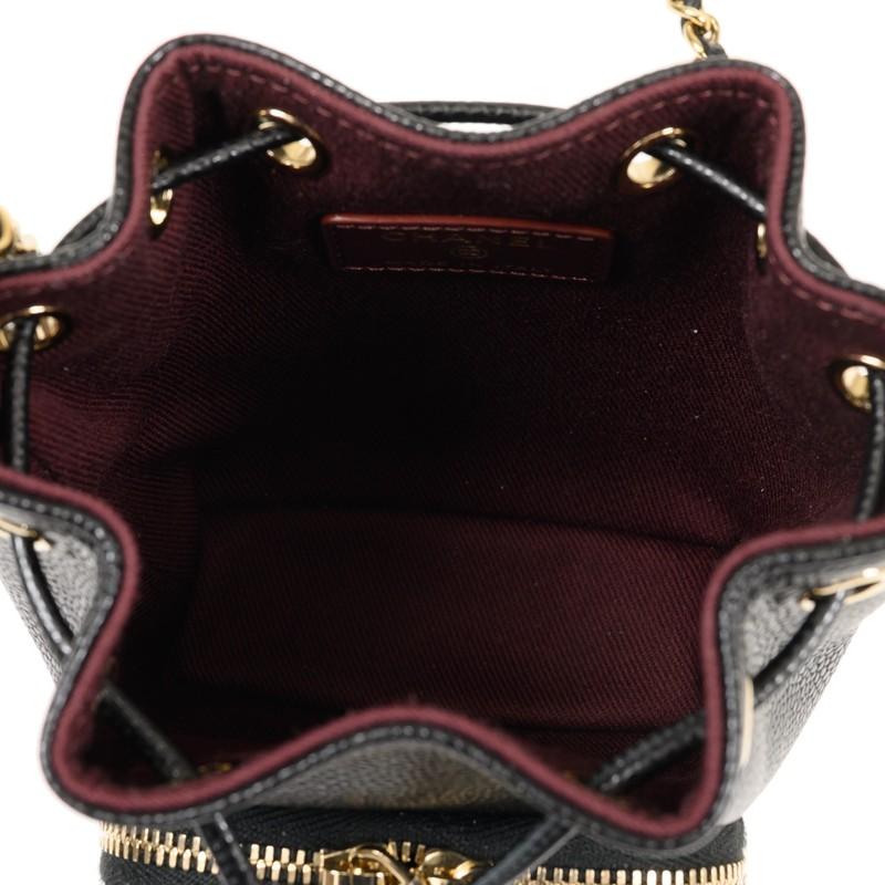 シャネル激安 MINI BUCKET キャビアスキン ミニ バケット チェーン ショルダーバッグ ブラック/ゴールド AP2913
