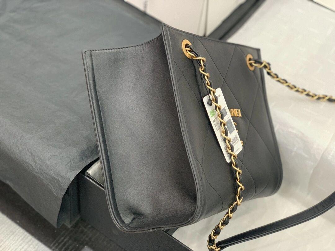 シャネル スモール ショッピング チェーントート ブラックレディース トートバッグ AS2752