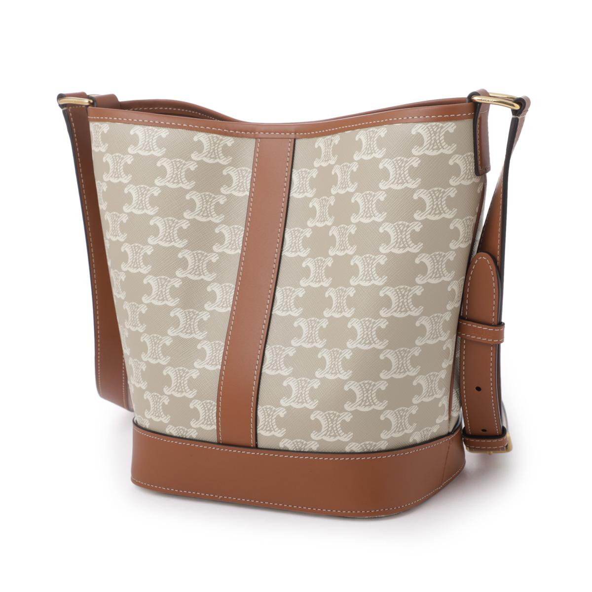 セリーヌ SMALL BUCKET CUIR TRIOMPHE ショルダーバッグ バケットバッグ ベージュ レディース 19144 2flc 02gr