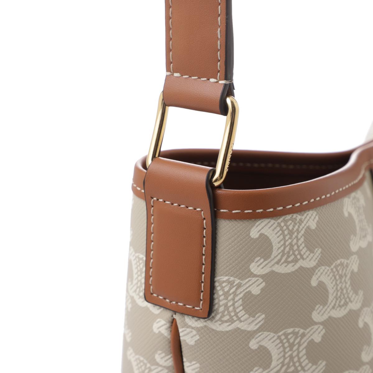 セリーヌ SMALL BUCKET CUIR TRIOMPHE ショルダーバッグ バケットバッグ ベージュ レディース 19144 2flc 02gr