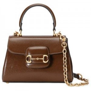 グッチ GUCCI ホースビット 1955 ミニバッグ タンレザー ハンドバッグ703848 AAA7G 2361