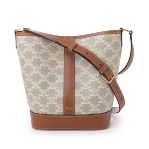 セリーヌ SMALL BUCKET CUIR TRIOMPHE ショルダーバッグ バケットバッグ ベージュ レディース 19144 2flc 02gr