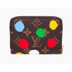 ルイ ヴィトン LV×YK ポルトフォイユ･ルー ペインティッド ドット モノグラム･キャンバス コンパクト財布 二つ折り財布 草間彌生 M81981