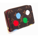 ルイ ヴィトン LV×YK ポルトフォイユ･ルー ペインティッド ドット モノグラム･キャンバス コンパクト財布 二つ折り財布 草間彌生 M81981