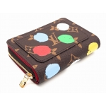 ルイ ヴィトン LV×YK ポルトフォイユ･ルー ペインティッド ドット モノグラム･キャンバス コンパクト財布 二つ折り財布 草間彌生 M81981