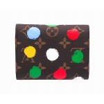ルイ ヴィトン  LV×YK ポルトフォイユ･ヴィクトリーヌ ペインティッド ドット モノグラム･キャンバス 三つ折り財布 草間彌生 M81865