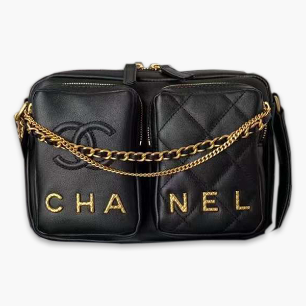 CHANEL シャネル スモールカメラショルダー ブラック AS2923