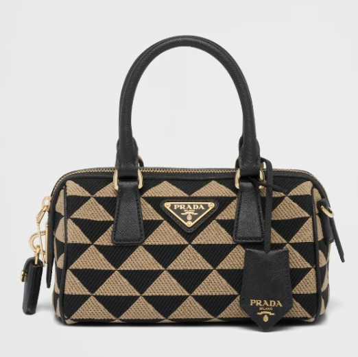 プラダ PRADA ジャカードファブリック トップハンドルバッグ 1BB846_2FKL_F0Y30_V_XOO