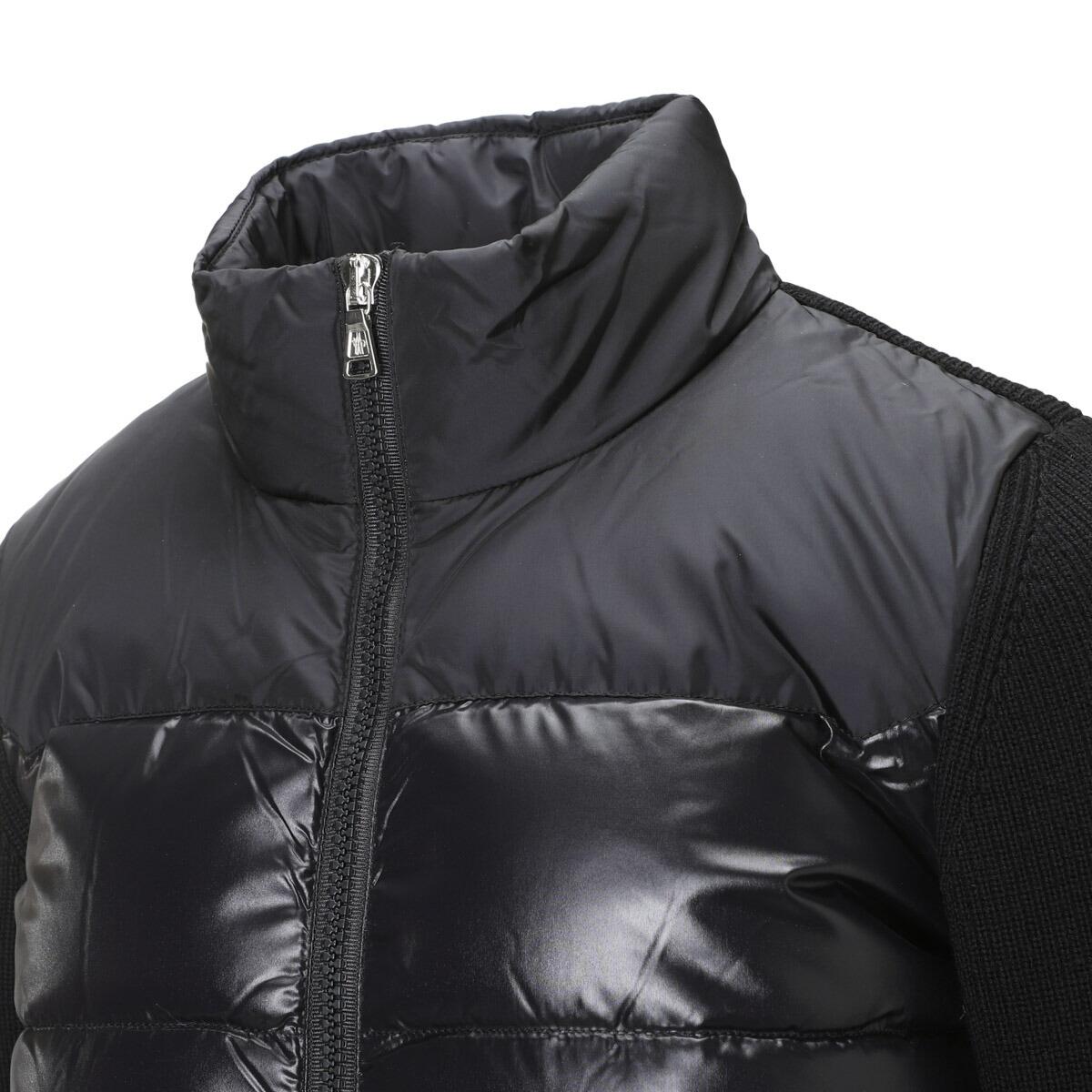 モンクレール MONCLER ダウン切り替え ジップアップカーディガン ブラック 9b00007 m1131 999