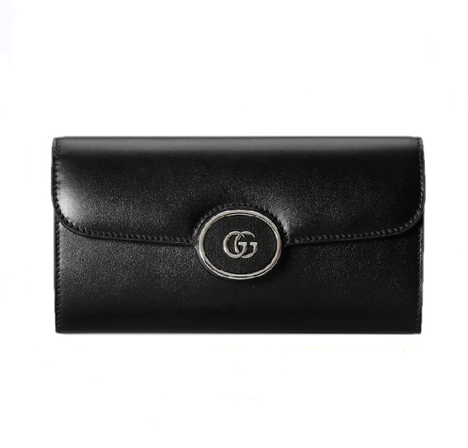 GUCCI財布 PETITE GG コンチネンタルウォレット ブラック 二つ折り長財布 762167 0YA0N 1000