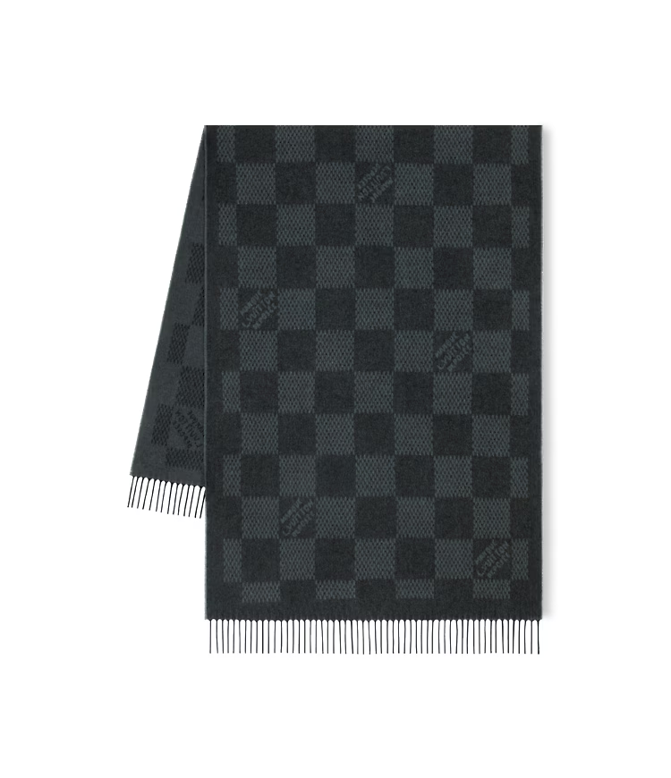 Louis Vuitton マフラー　ダミエ　カシミヤ M77185