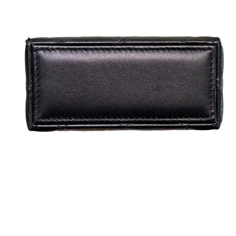 シャネル激安 CHANEL スモールボックスチェーンポーチ ブラック ラムスキン レディース ショルダーバッグ AP2656