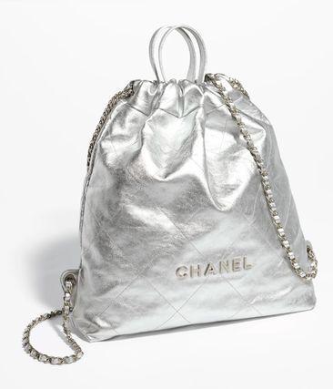 シャネル CHANEL 22 ラージ バックパック シルバー AS3313 B10363 NM938
