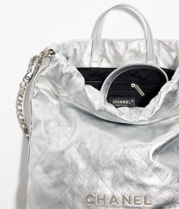シャネル CHANEL 22 ラージ バックパック シルバー AS3313 B10363 NM938