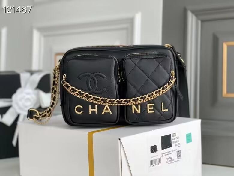 CHANEL シャネル スモールカメラショルダー ブラック AS2923