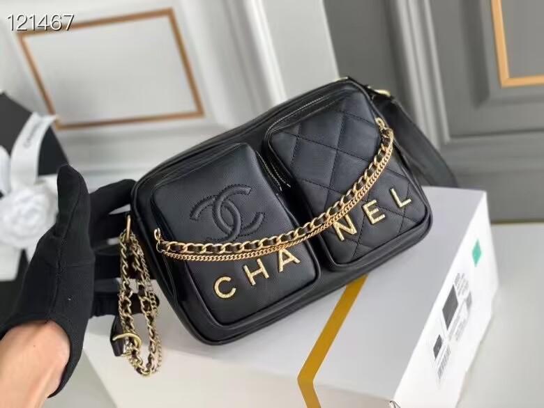 CHANEL シャネル スモールカメラショルダー ブラック AS2923