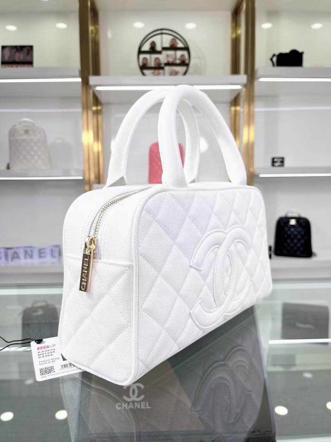 シャネル CHANEL スモールハンドバッグ ピンク AS3034