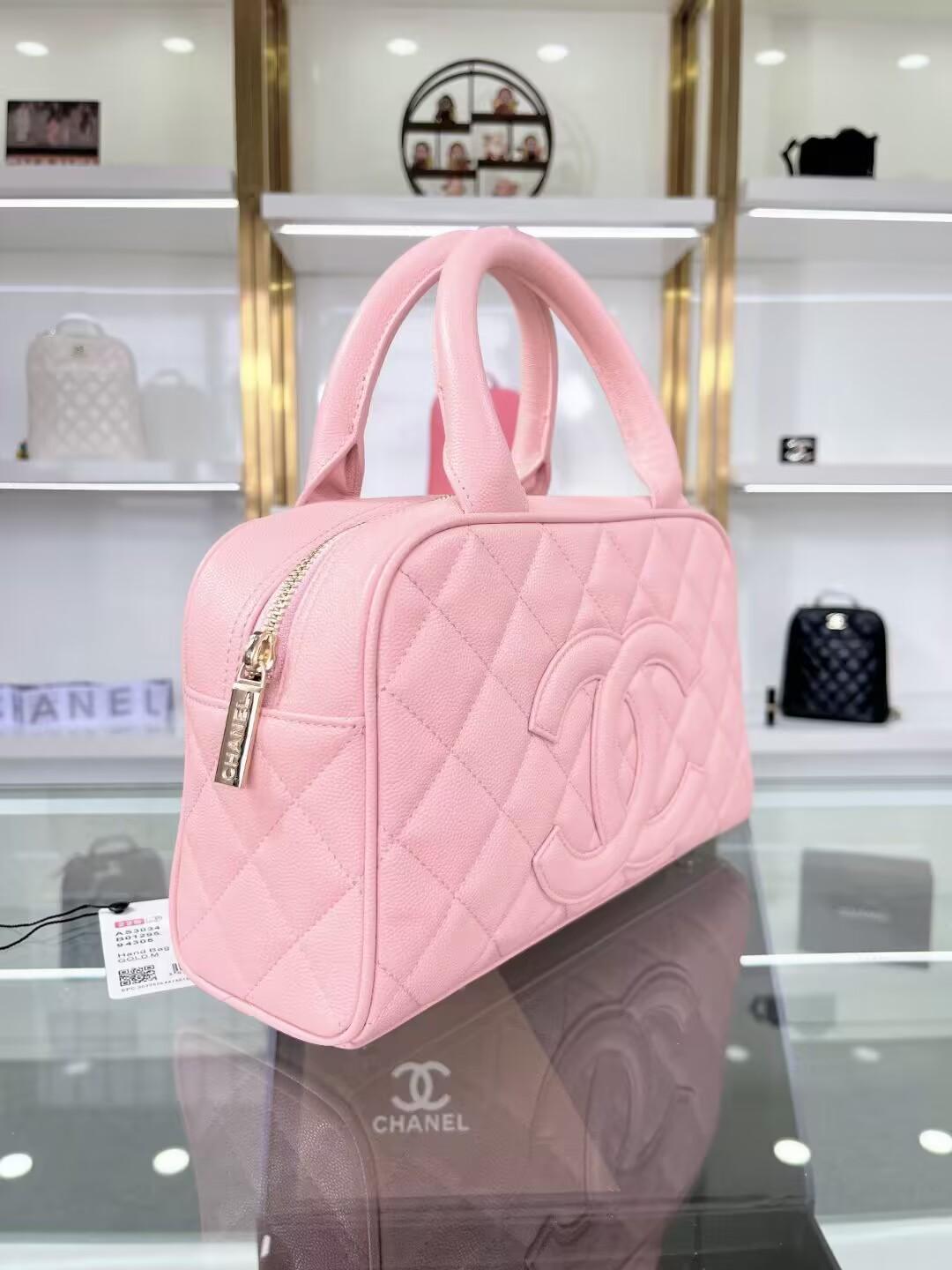 シャネル CHANEL スモールハンドバッグ ホワイト AS3034