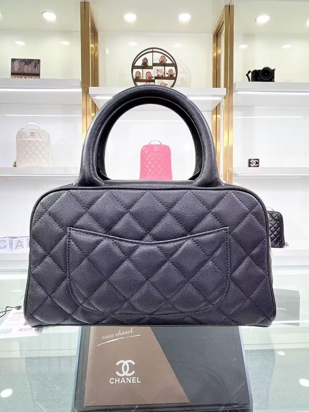 シャネル CHANEL スモールハンドバッグ ブラック AS3034