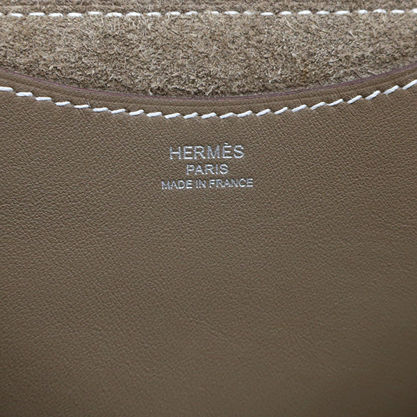エルメス インザループ 18/23 エトゥープ トリヨンクレマンス ヴォースイフト ハンドバッグ シルバー金具 H084274 11