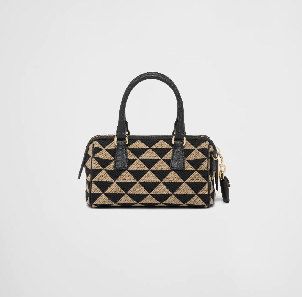 プラダ PRADA ジャカードファブリック トップハンドルバッグ 1BB846_2FKL_F0Y30_V_XOO