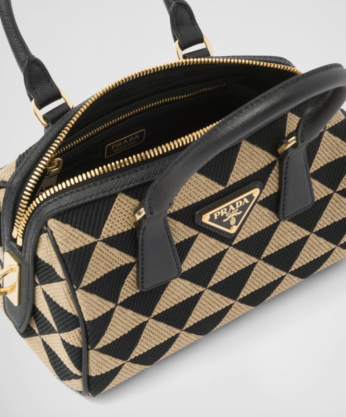 プラダ PRADA ジャカードファブリック トップハンドルバッグ 1BB846_2FKL_F0Y30_V_XOO
