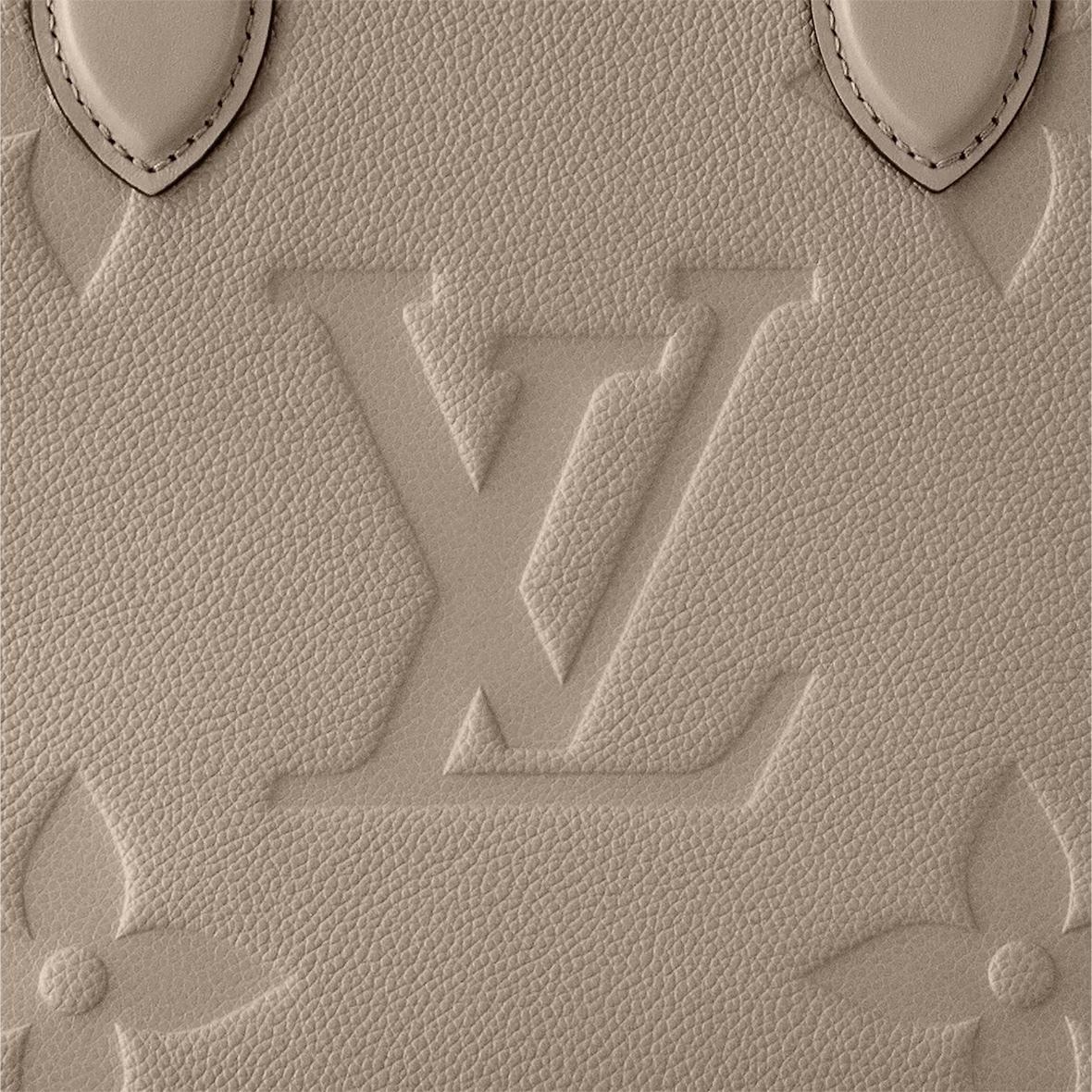 ルイ・ヴィトン LOUIS VUITTON オンザゴーMM ベージュ モノグラムアンプラント レディース ハンドバッグ M45607