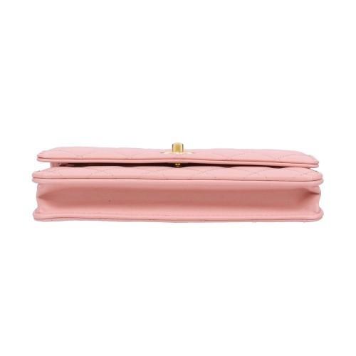 シャネル ショルダーバッグ ラムスキン チェーンウォレット ブラック AP1450 B02991 NR647