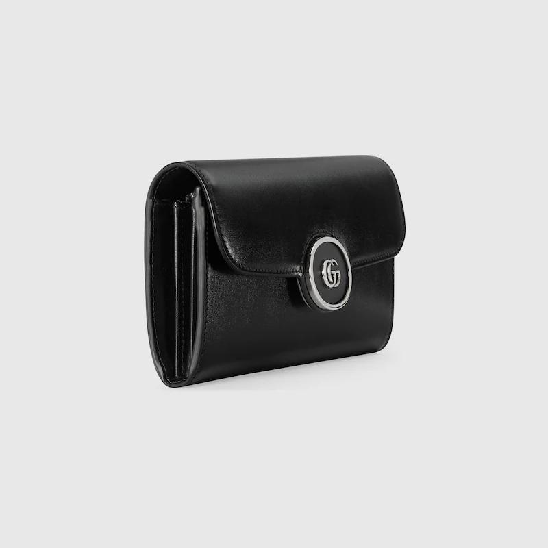 GUCCI財布 PETITE GG コンチネンタルウォレット ブラック 二つ折り長財布 762167 0YA0N 1000