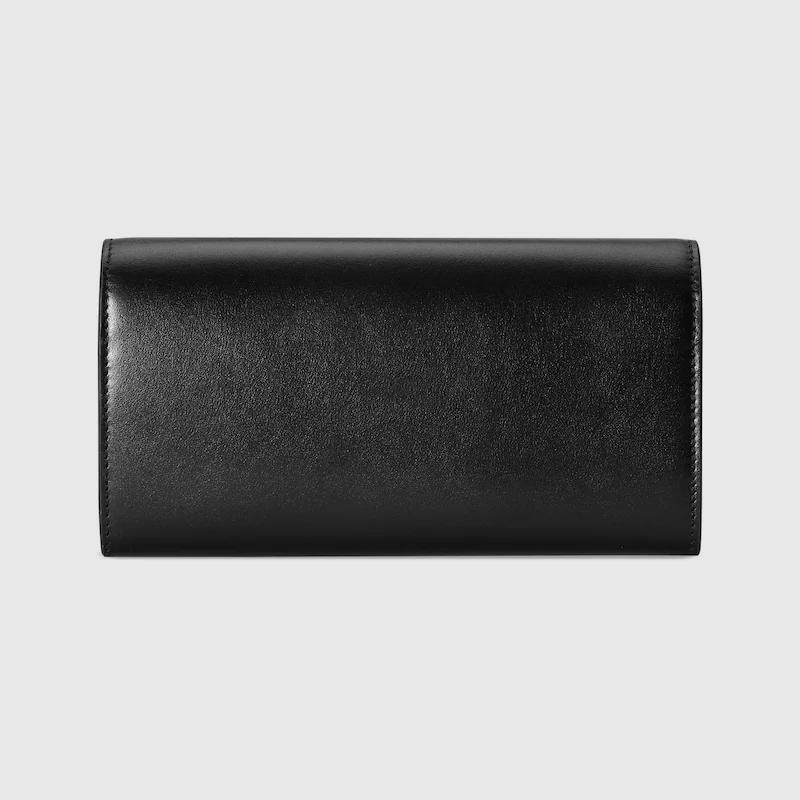 GUCCI財布 PETITE GG コンチネンタルウォレット ブラック 二つ折り長財布 762167 0YA0N 1000