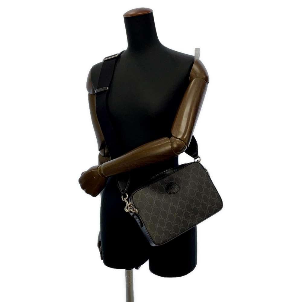 グッチ GG SUPREME GG スプリーム PVC ショルダーバッグ 703468 92THF 1000
