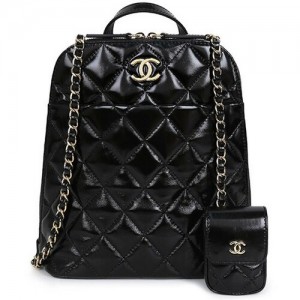 シャネル CHANEL リュックサック バックパック カーフ レディース ブラック AS3332