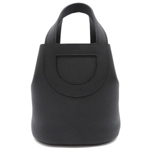 エルメス インザループ 18/23 ブラック トリヨンクレマンス ヴォースイフト ハンドバッグ シルバー金具 H084274 16