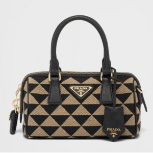 プラダ PRADA ジャカードファブリック トップハンドルバッグ 1BB846_2FKL_F0Y30_V_XOO