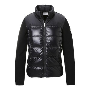 モンクレール MONCLER ダウン切り替え ジップアップカーディガン ブラック 9b00007 m1131 999