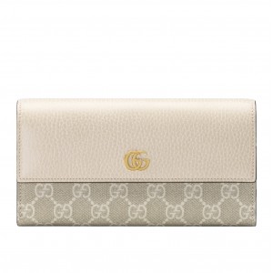 GUCCIスーパーコピー グッチ ダブルG スプリーム フラップ 二つ折り長財布 456116 1AALQ 9148