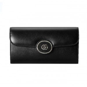 GUCCI財布スーパーコピー PETITE GG コンチネンタルウォレット ブラック 二つ折り長財布 762167 0YA0N 1000