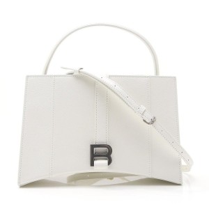 バレンシアガトートバッグ 2WAY ホワイト レディース HOURGLASS EAST-WEST TOTE 619669-1izhy-9000
