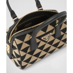 プラダ PRADA ジャカードファブリック トップハンドルバッグ 1BB846_2FKL_F0Y30_V_XOO