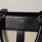 セリーヌ ミディアム カバ ドゥ フランス キャンバス レザー ハンドバッグ 192662CS7.02NC
