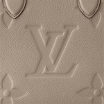 ルイ・ヴィトン LOUIS VUITTON オンザゴーMM ベージュ モノグラムアンプラント レディース ハンドバッグ M45607