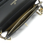 シャネル ショルダーバッグ ラムスキン チェーンウォレット ブラック AP1450 B02991 94305