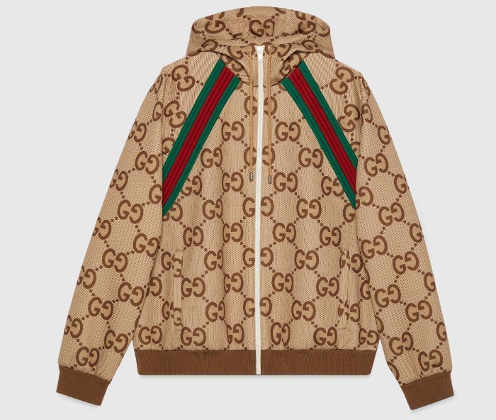 GUCCI ストライプ ジャンボ GGジップジャケット ベージュ 713974 XJETI 2270
