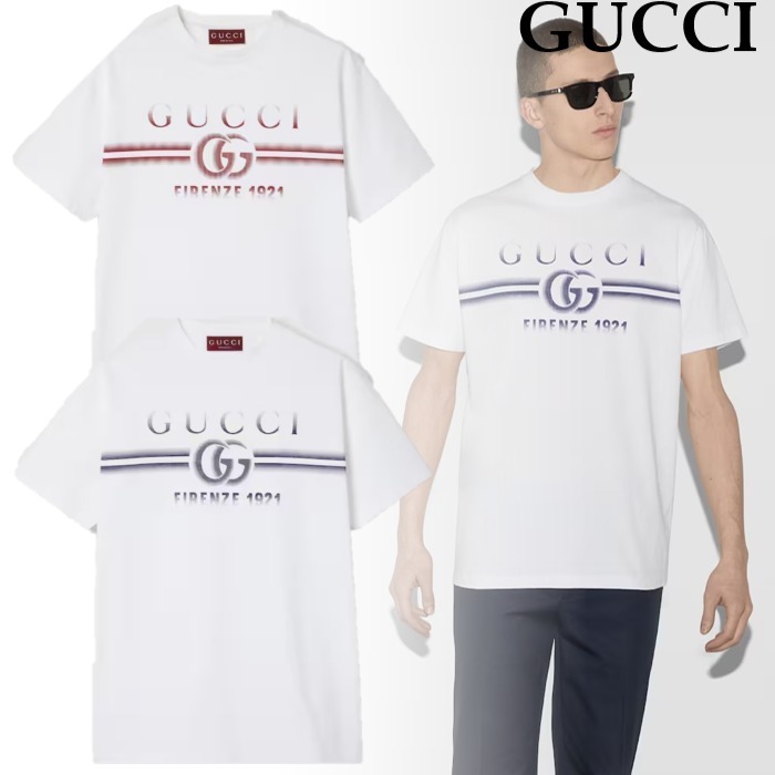 グッチ GUCCI プリント コットンジャージー Tシャツ 785345 XJGKJ