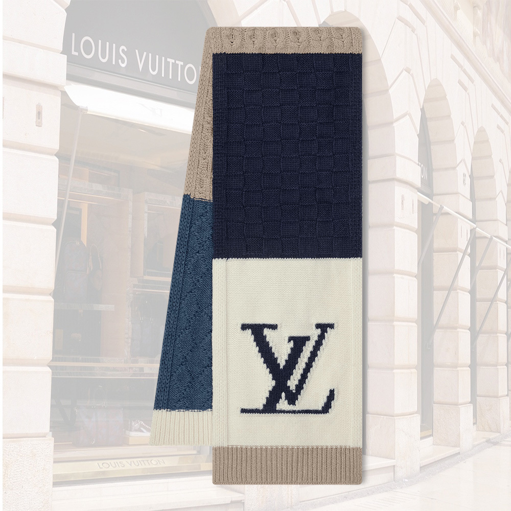 ルイヴィトン Louis Vuitton マフラー・LVケーブル ウール ロゴ M79445