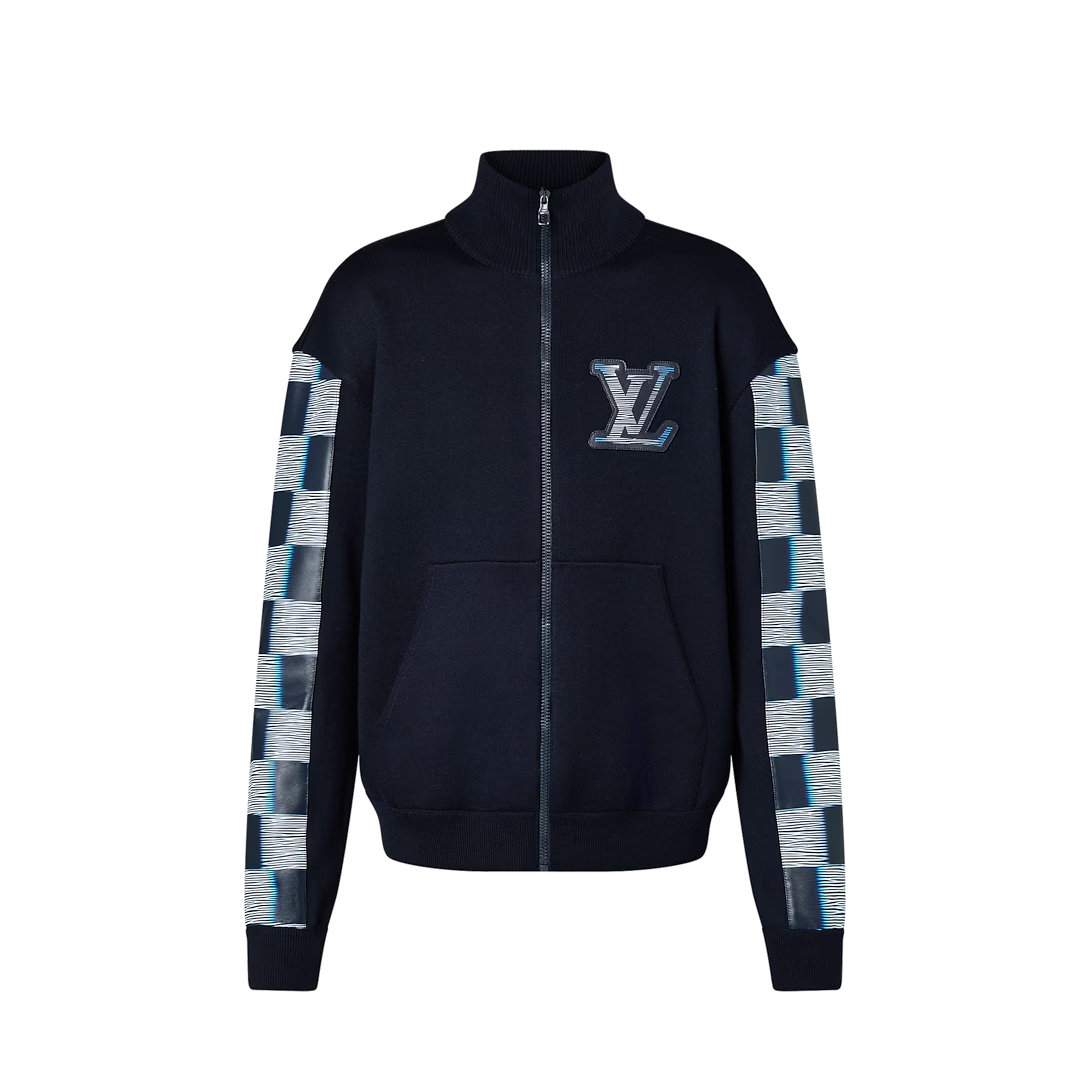 LouisVuitton ウール&レザー トラックトップ ダミエ 1AFANW