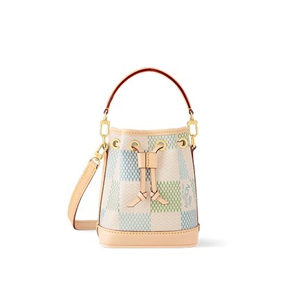 ルイヴィトン LOUIS VUITTON ダミエリシャス ナノ・ノエ  巾着風バッグ ピスタチオ N40640
